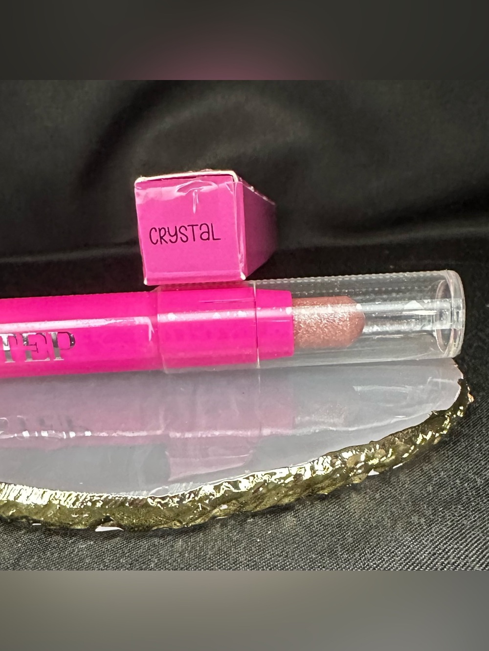 LASH STEP GLITTERY CREAM EYESHADOW STICK W/BLENDING BRUSH - BRAND NEW SEALED!